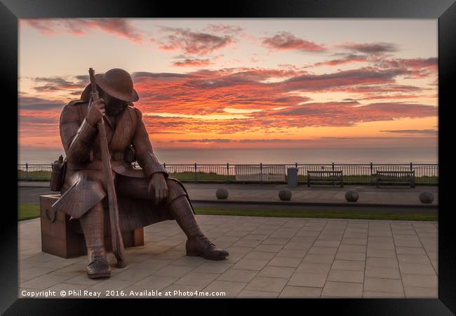 Tommy at sunrise 1101 Framed Print by Phil Reay