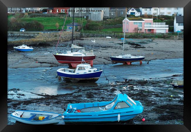 CEMAES BOATS Framed Print by andrew saxton