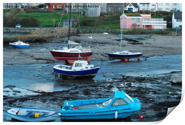 CEMAES BOATS Print by andrew saxton