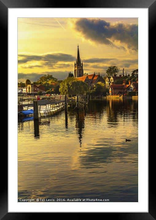  The River Thames At Marlow Framed Mounted Print by Ian Lewis