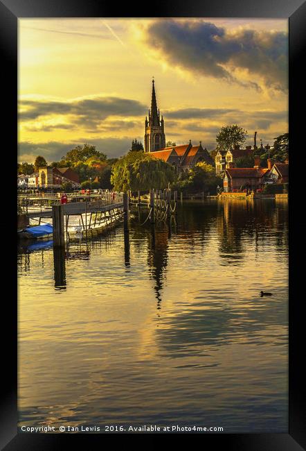  The River Thames At Marlow Framed Print by Ian Lewis