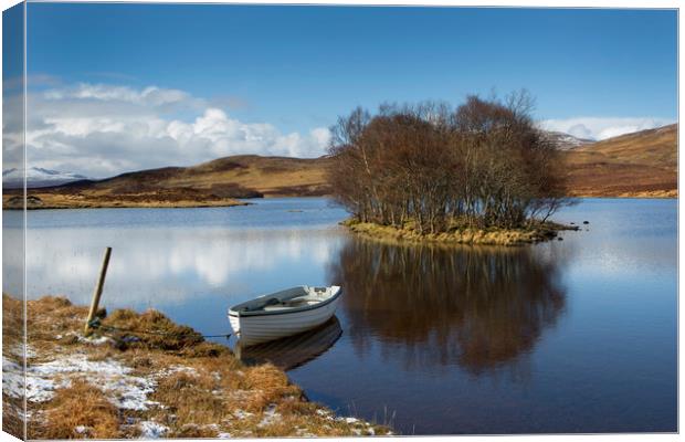 Lochside boat Canvas Print by David Hare