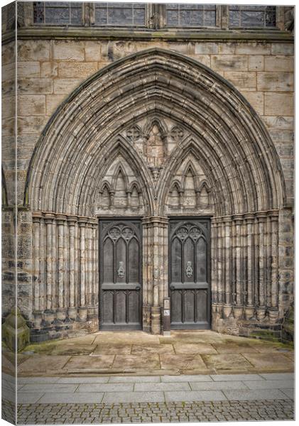 Glasgow Cathedral Doors Canvas Print by Antony McAulay