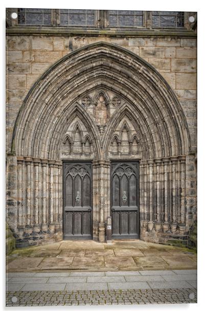 Glasgow Cathedral Doors Acrylic by Antony McAulay