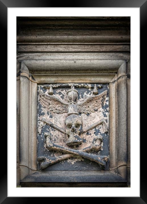 Glasgow Cathedral Stone Skull Framed Mounted Print by Antony McAulay