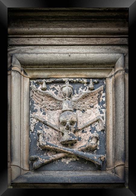 Glasgow Cathedral Stone Skull Framed Print by Antony McAulay