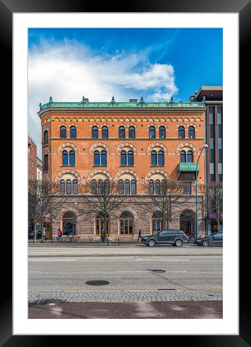 Helsingborg Building Corner Facade Framed Mounted Print by Antony McAulay
