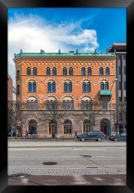 Helsingborg Building Corner Facade Framed Print by Antony McAulay