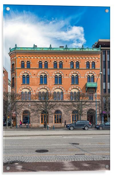 Helsingborg Building Corner Facade Acrylic by Antony McAulay