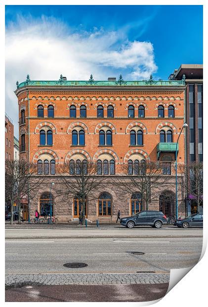 Helsingborg Building Corner Facade Print by Antony McAulay