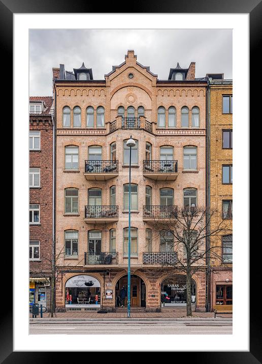 Helsingborg City Centre Building Facade Framed Mounted Print by Antony McAulay