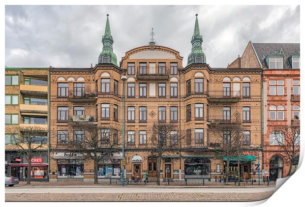 Helsingborg Grand Building Facade Print by Antony McAulay