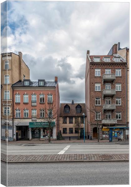 Helsingborg Various Building Facades Canvas Print by Antony McAulay