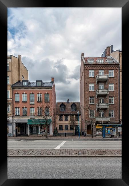 Helsingborg Various Building Facades Framed Print by Antony McAulay