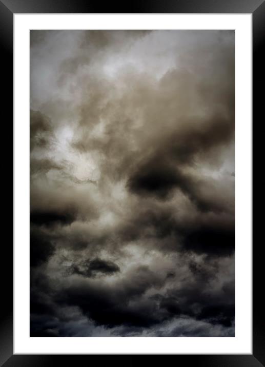 Stormy Clouds Background Framed Mounted Print by Antony McAulay