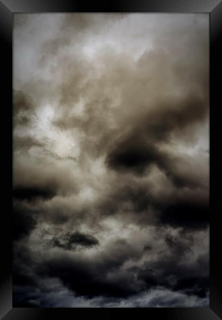 Stormy Clouds Background Framed Print by Antony McAulay