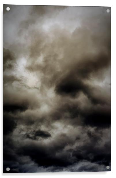 Stormy Clouds Background Acrylic by Antony McAulay