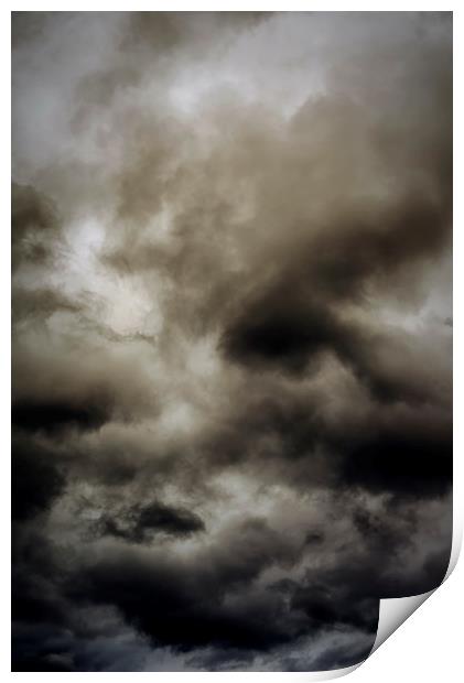 Stormy Clouds Background Print by Antony McAulay