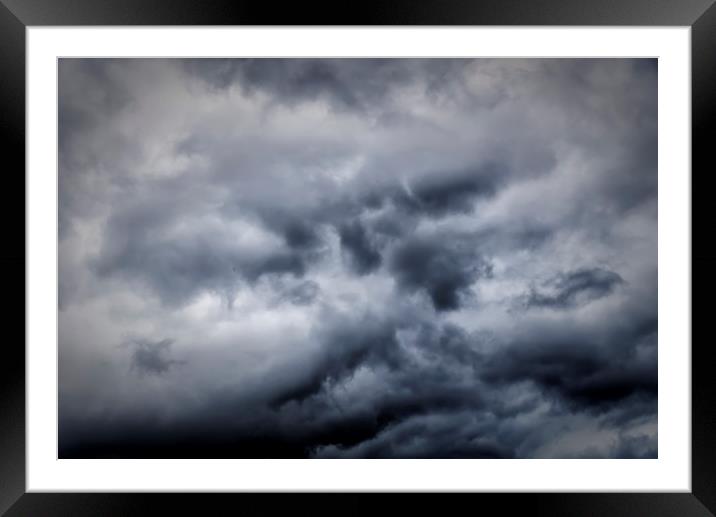 Stormy Sky Background Framed Mounted Print by Antony McAulay