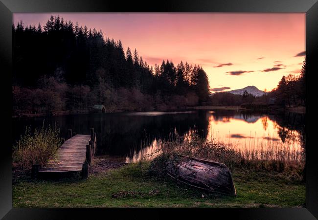 Loch Ard Sunset Framed Print by Sam Smith