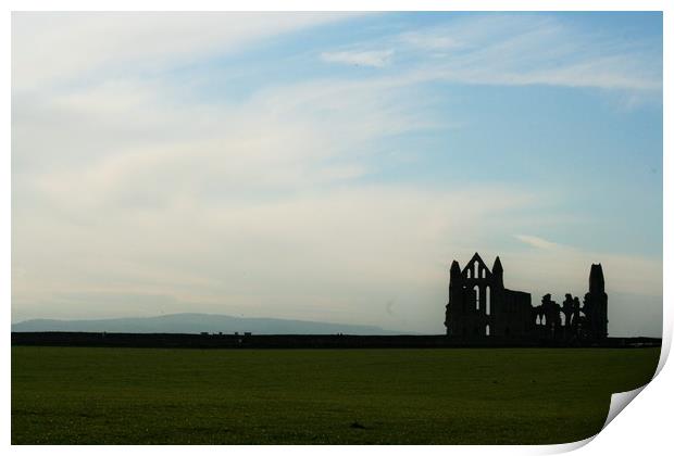 Landscape Whitby Abbey Print by Bethany Lang