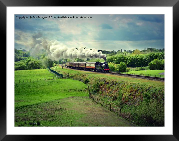 Locomotive 12322 Framed Mounted Print by Derrick Fox Lomax
