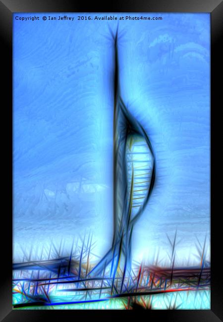 Spinnaker Tower Abstract Framed Print by Ian Jeffrey