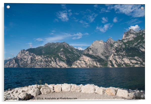 Lake Garda, Nago Torbole Acrylic by Amy Powell