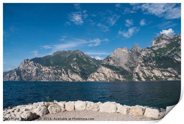 Lake Garda, Nago Torbole Print by Amy Powell