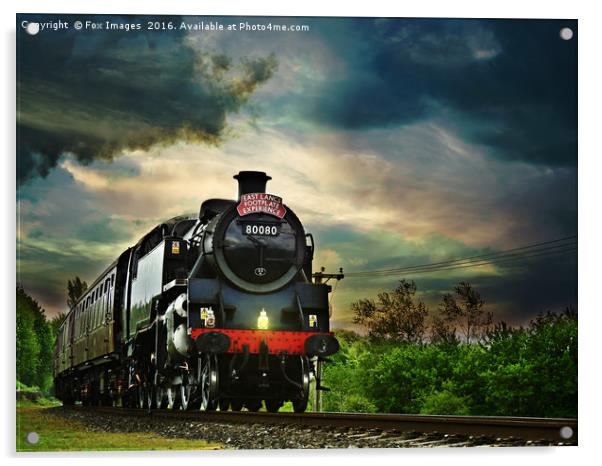 Locomotive 80080 Acrylic by Derrick Fox Lomax