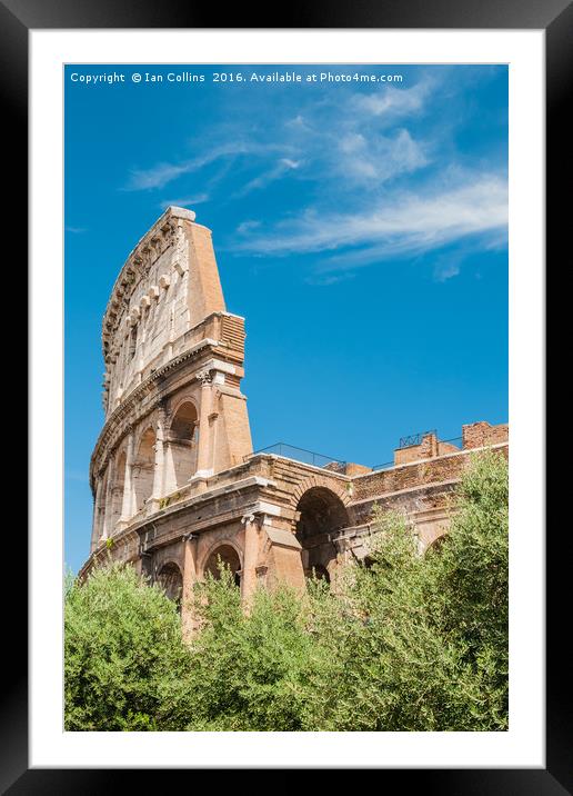 The Colosseum on a Sunny Day Framed Mounted Print by Ian Collins