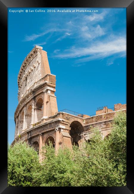 The Colosseum on a Sunny Day Framed Print by Ian Collins