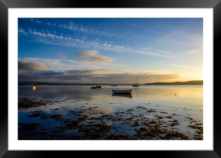Findhorn Bay Sunset             Framed Mounted Print by Tony Bishop