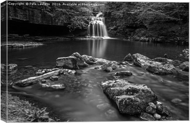 West Burton Waterfall Yorkshire Dales Canvas Print by Pete Lawless