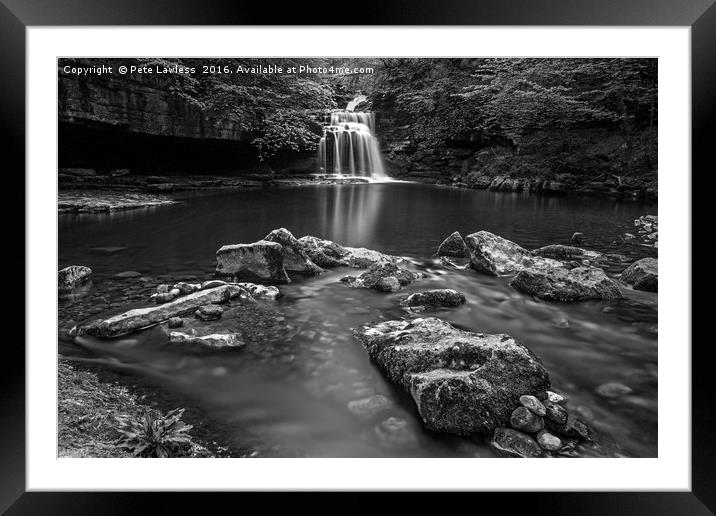 West Burton Waterfall Yorkshire Dales Framed Mounted Print by Pete Lawless
