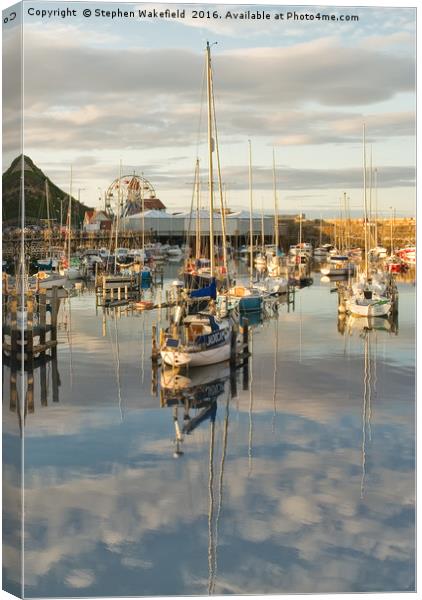 Harbour Reflections Canvas Print by Stephen Wakefield