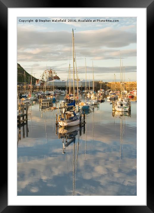 Harbour Reflections Framed Mounted Print by Stephen Wakefield