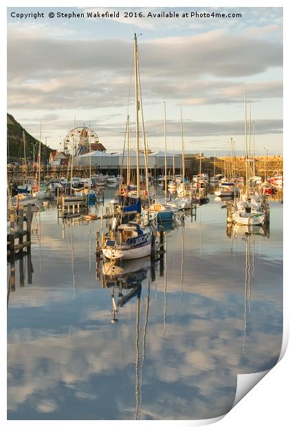 Harbour Reflections Print by Stephen Wakefield