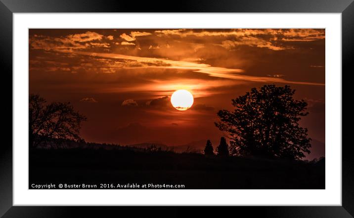Scottish Sunset Framed Mounted Print by Buster Brown