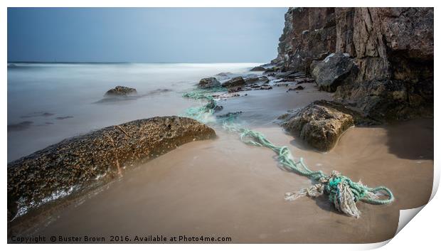 Lossiemouth Beach Rope Print by Buster Brown
