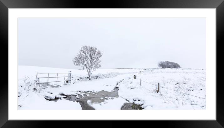 Yorkshire Snowfall  Framed Mounted Print by chris smith