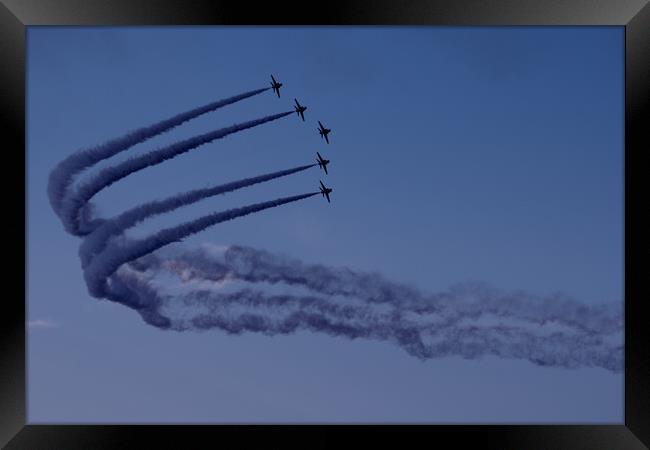 Red Arrows Blue Sky Framed Print by J Biggadike