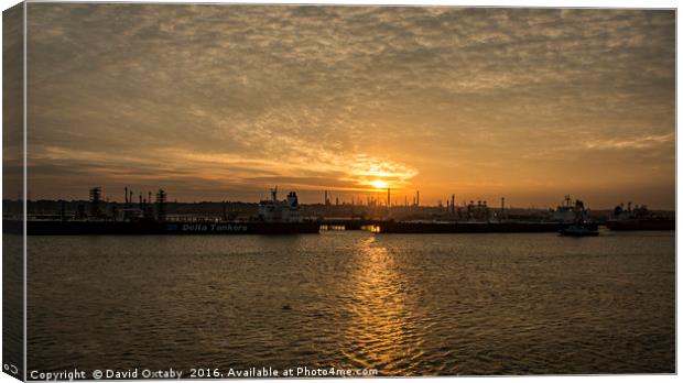 sunset in Southampton Canvas Print by David Oxtaby  ARPS