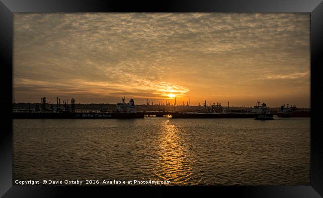 sunset in Southampton Framed Print by David Oxtaby  ARPS
