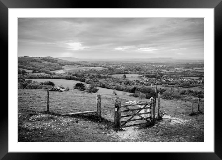 Moody Weald Framed Mounted Print by Malcolm McHugh