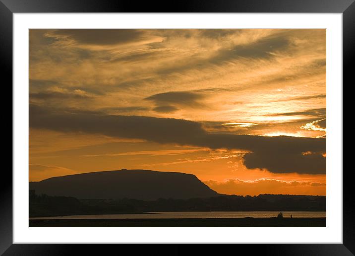 Sunset over Sligo Bay Framed Mounted Print by Ian Middleton