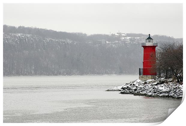 Little Red Lighthouse Print by Tom Hall