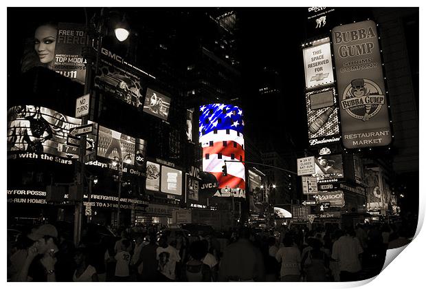 Time Square Print by Philip Thacker