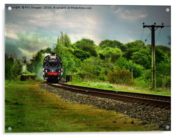 Locomotive 80080 Acrylic by Derrick Fox Lomax