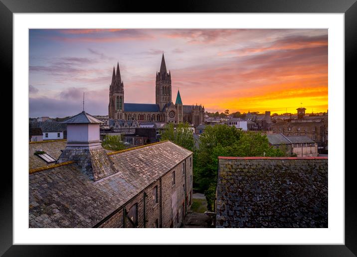 Truro cathedral at dawn Framed Mounted Print by Michael Brookes